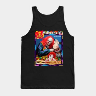 Halloween Horror Clown Fast Food Parody Spooky Retro 90's Goth Off Brand Knock Off Tank Top